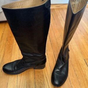 Frye Leather Black Tall Riding Boots